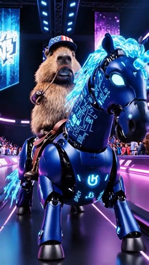 EPIC Robot Unicorn Race! Cappybara Takes the Victory 🦫🤖💥 #capybara