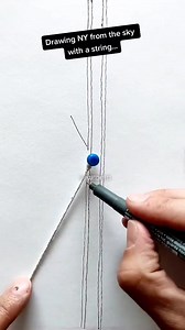Making a perspective drawing of New York using a string! By Rob B (@bkartchitect). _______________ No ©Copyright infringement intended. Any issues? Contact us to fix it. | Drawing the Soul