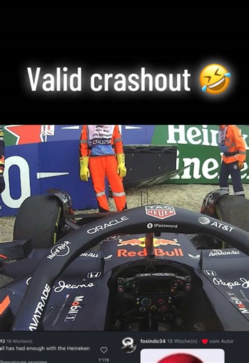 Its a valid crashout from the marshal 🤣 #f1 #formula1 #verstappen #redbullracing #marshal
