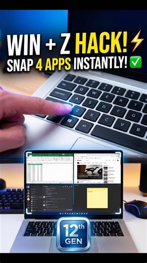 Windows 12th Gen Pro Tip: The 4-Way Split