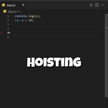 Hoisting in JavaScript (Interview question) Explained #hoisting #javascript #webdevelopment #shorts