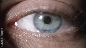 Close up macro shot of a crying eye. Young beautiful female in depression. Tears are Flowing Down. Sad woman is crying, suffering pain eyes full of tears. Domestic violence victim concept