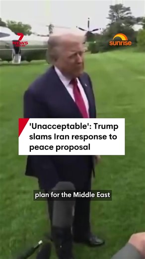 US President Donald Trump has rejected Iran’s response to a United States proposal for peace talks to end the war as two ships were allowed to pass through the blockaded Strait of Hormuz. “I have just read the response from Iran’s so-called ‘Representatives’. I don’t like it - TOTALLY UNACCEPTABLE,” Trump posted on Truth Social without giving further detail. Iranian state media said the response focused on ending the war on all fronts, especially Lebanon, and on the safety of shipping through th