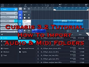 Cubasis 3.2 Tutorial - How To Import Complete Audio & MIDI Folders into the Media Bay