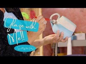GLAZE DAY - Glazing with AMACO, COYOTE, LAGUNA and MAYCO Glazes VLOG #2 Studio Life HD 1080p