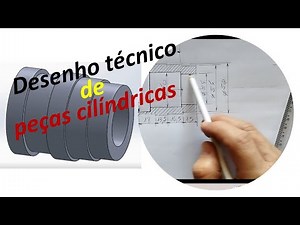 LESSON 3 - How to create TECHNICAL DRAWINGS of CYLINDRICAL PARTS - PARTS IN SECTION