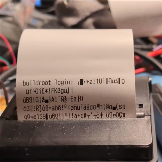 Linux booting on thermal paper live... 🤷‍♂️