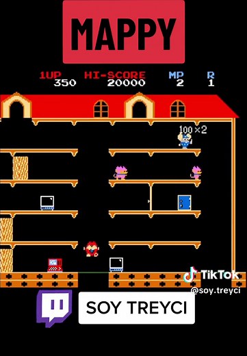 MAPPY, publicado en 1983 por Namco originalmente como arcade, siendo convertido posteriormente para múltiples plataformas. #nostalgiagame #nintendo #nes #80s #retrogames #familygame #nostalgia #arcade #retrogaming #mappy