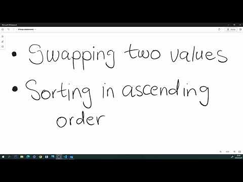 C++ Exercise | How to swap values and sort values in ascending order in C++
