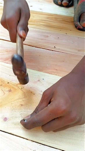 Perfect Hammer Skills 🔨 Satisfying Nail Fixing on Wooden Frame | Woodworking Shorts#showoodworkin