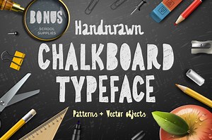 Chalkboard typeface, a Symbol Font by PREMIUMVECTOR