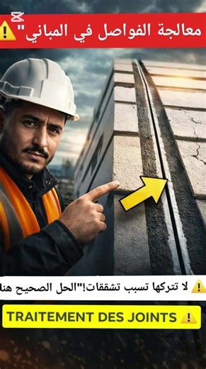 معالجة الفواصل في المباني: الحل الصحيح لتفادي التشققات والتسربات في هذا الفيديو نشرحوا الطريقة الصحيحة لمعالجة الفواصل (joints) داخل المباني أو بين بنايتين متلاصقتين. علاش ما يصلحش نسكّر الفاصل بالملاط العادي؟ وشنو هي المواد الصحيحة كيما polystyrène، joint مطاطي، profilé aluminium، EPDM وcordon coupe-feu؟ كيفاش نضمنوا الحركة بدون تشققات، ونحافظوا على العزل المائي والشكل المعماري؟ فيديو تقني ومختصر يهم كل مقاول، مهندس وصاحب مشروع. #البناء_العصري #معالجة_الفواصل #joints #construction #creatorsearc