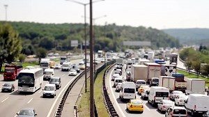 Stock Video Highways With Many Cars On A Sunny Day Animated Wallpaper