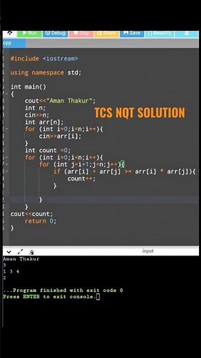 TCS coding solution|| aman thakur