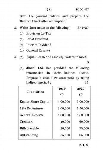 Corporate Accounting Question Paper December - 2022 | BCOMG | BCOC - 137 | English | IGNOU Exam 2023