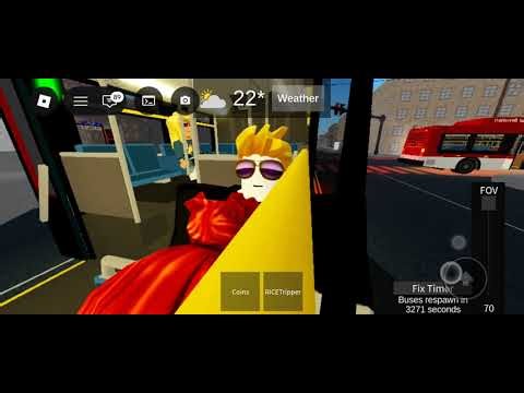 Riding a new route 46 in rice bus System in roblox