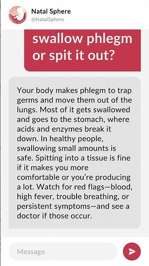 Is it better to swallow phlegm or spit it out?
