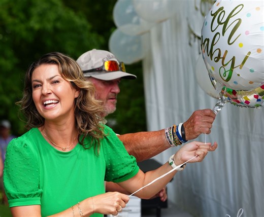 Amanda Balionis rocks a denim jumpsuit as she celebrates the debut of the NFL
