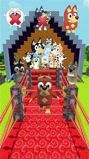 Bluey VS Laser Jump 🧐🔥 #shorts #minecraft #roblox #bluey