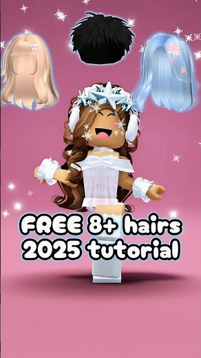 8+ FREE HAIRS on Roblox easy tutorial! 🌸💙 #freehair #roblox