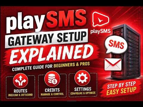 playSMS Gateway Setup Explained | Routes, Credits & Settings Setup
