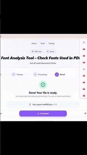 How to Analyze Fonts in a PDF Online Free | VelaPDF Font Analysis Tool