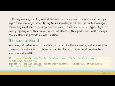 How to Convert a Column with List to Character in R?