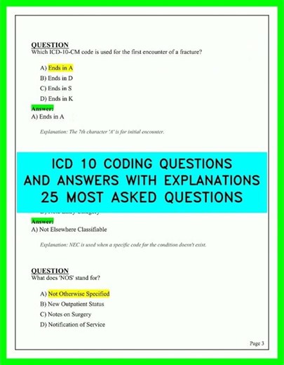2026 ICD-10-CM Coding Exam Prep | 25 Most Asked Questions and Expert Explanations