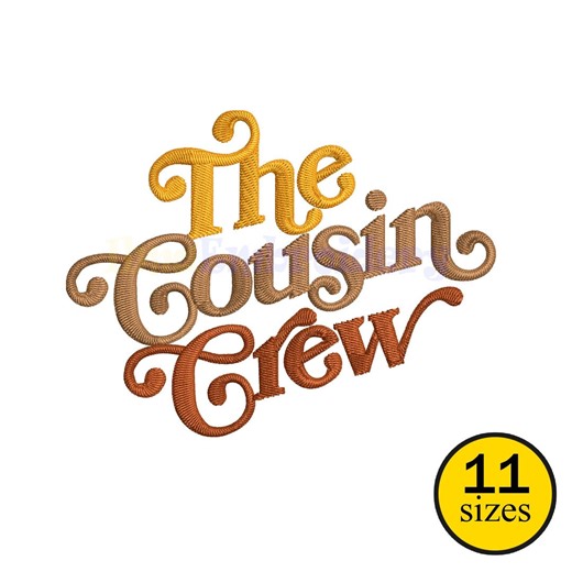Cousin Crew Embroidery Design: Matching Family Shirts (digital Download, 11 Sizes - Etsy UK
