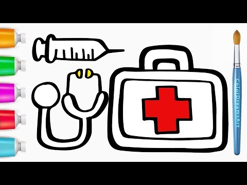 How to Draw a Cute Medical Examination Kit | Step by Step Easy