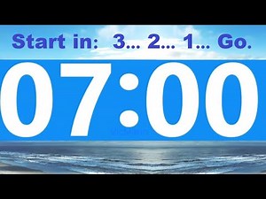 7 Minute Countdown Timer -Beep & Time Remaining at Each Minute * NO ADS DURING TIMER -No Music