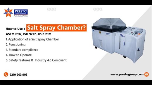 How to Use a Salt Spray Chamber | ASTM B117, ISO 9227, JIS Z 2371 Explained | Presto Corrosion Test