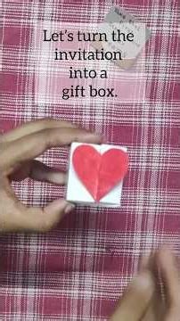 I Turned an Invitation into a Gift Box 🎁😱 #Shorts