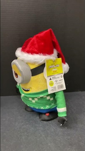 Gemmy Minion Stuart Jingle Bells Christmas Animated Plush Despicable Me