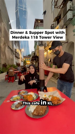 Cafe with best view of Menara Merdeka 118 in KL 😍📍LUCK BROS KOPI (no pork, no alcohol. Using halal-certified ingredients) | KL Foodie