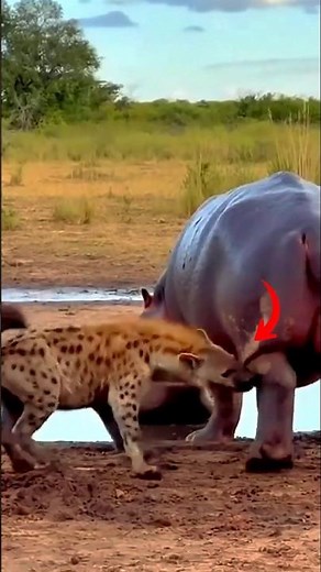 Hippo Farts on Wild Animals! 😂💨 #shorts #animals