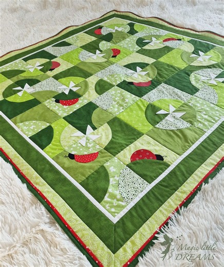 Ladybug Wonderland - Baby Quilt Pattern: Appliqué Nursery Blanket (PDF) - Etsy