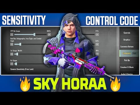 🔥 SKY HORAA Sensitivity CODE + MY 4 Finger Control Claw & Game Settings in BGMI/PUBG MOBILE