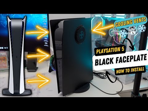 PS5 : How To Install Matte Black FacePlate with Cooling Vents for PlayStation 5