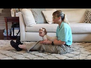 Pushing up on Straight on arms when Stomach Lying: Teaching Babies Movement Skills #004