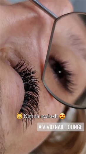 Kitten eyelash 😸 Soft, full, and effortlessly beautiful — our Hybrid Lash set gives the perfect balance between nature and volume.” | Vivid Nail Lounge