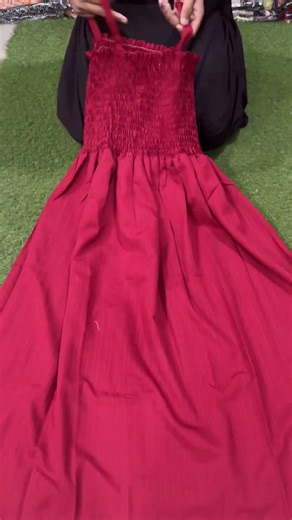 Red Plus white Royal look Most Demanding Viral Trendy Outfit Smokie Coat Maxi Limited Stock Hurry ✨💃