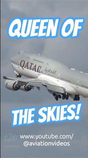 4 Engines, 1 Massive Queen: Qatar 747-8 Takeoff ✈️🔥 #shorts