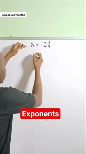 Solving Fractional Exponents Made Simple #fraction #exponents #gpadlearnmaths #maths #stem