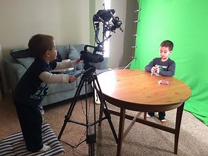 green screen lighting setup using LED lighting from home depot