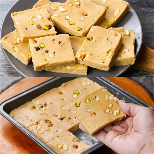 No Milk, No Milk Powder Flour Sweet Barfi | Delicious & Unique Sweets Recipe | Flour Sweets Barfi | N'Oven - Cake & Cookies