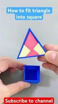 How to fit triangle into square #puzzle #triangle #game #brainteaser #mindteaser #iq #iqtest #fun