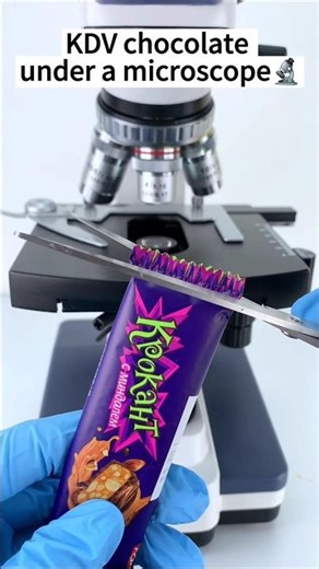 You've NEVER Seen KVD Chocolate Look Like This 😳🔬 #shorts #facts #microscope #chocolate #explore