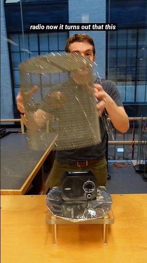 Faraday cage shielding a radio! #physics #stem #science #interesting