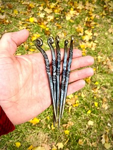 Hand Forged Hair Pin - Etsy